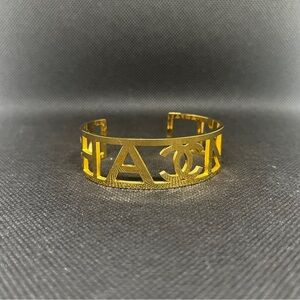 Elegant Gold Openwork Cuff Bracelet
